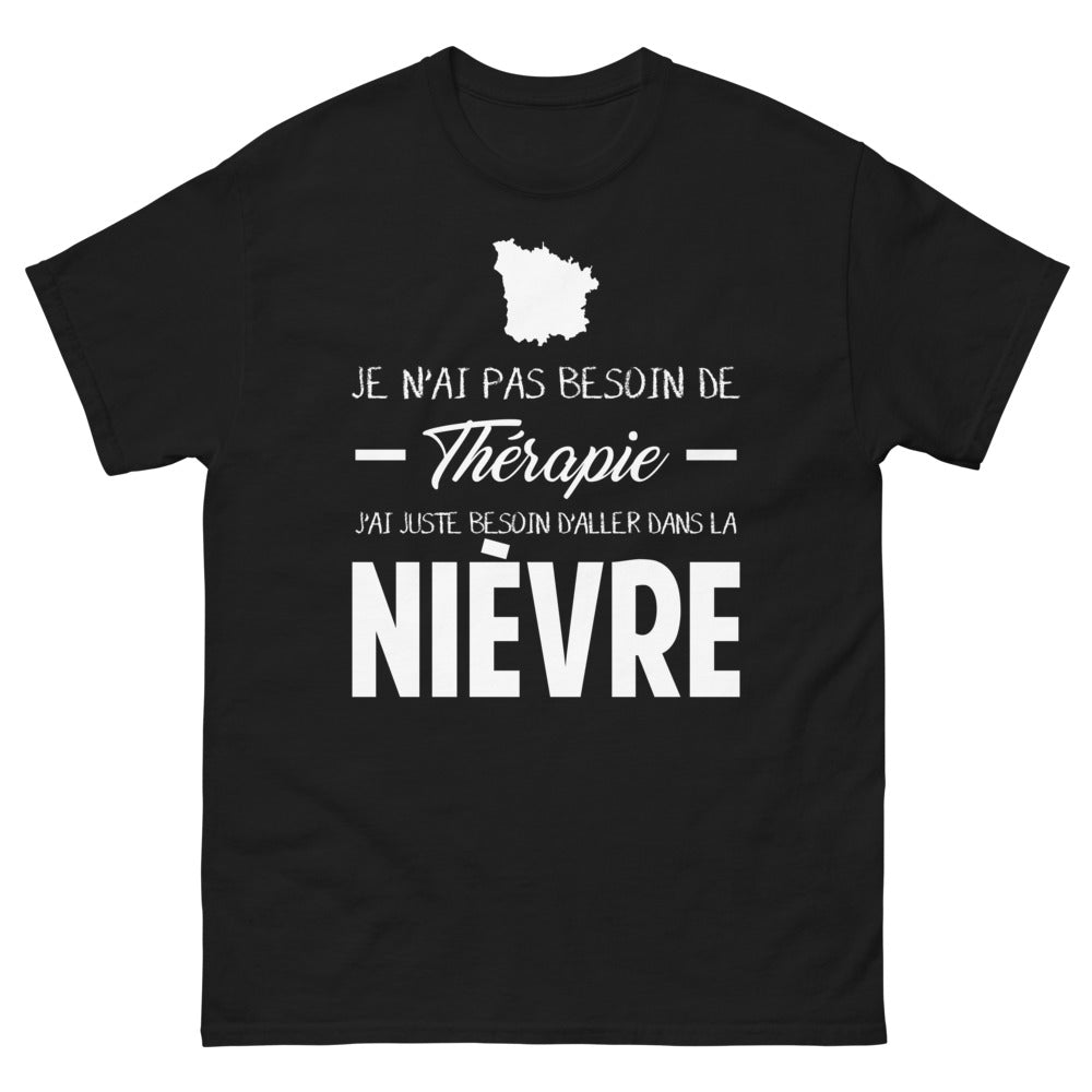 T-shirt Nièvre noir - Je n'ai pas besoin de thérapie