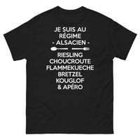 Thumbnail for T-shirt Alsace noir - Je suis au Régime Alsacien