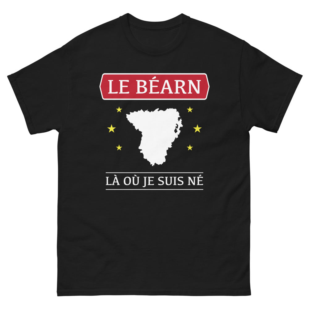 T-shirt Béarn noir - Le Béarn, là où je suis né