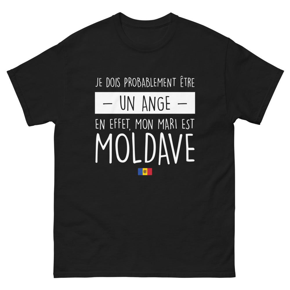 T-shirt Moldavie noir - Je suis probablement un ange