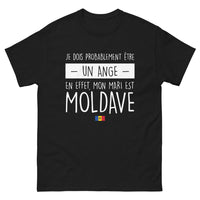 Thumbnail for T-shirt Moldavie noir - Je suis probablement un ange