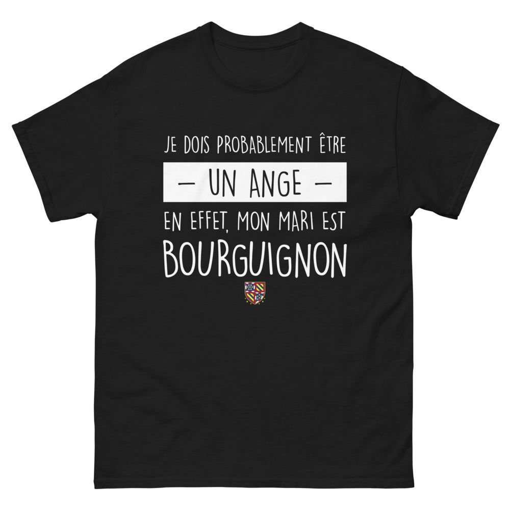 T-shirt Bourgogne noir - Je dois probablement être un ange