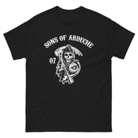 Thumbnail for T-shirt Ardèche noir - Esprit de village et pétanque