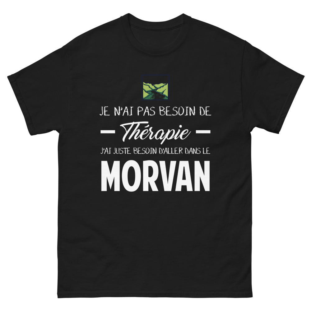 T-shirt Morvan noir - Je n'ai pas besoin de thérapie