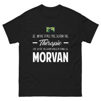 Thumbnail for T-shirt Morvan noir - Je n'ai pas besoin de thérapie