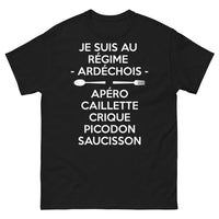 Thumbnail for T-shirt Ardèche noir - Je suis au Régime Ardéchois
