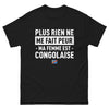 T-shirt Congo noir - Plus rien ne me fait peur, ma femme est Congolaise