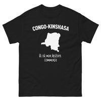 Thumbnail for T-shirt Congo Kinshasa noir - Là où mon histoire commence