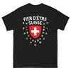 T-shirt Suisse noir - Fier d'être helvétique