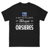 T-shirt Orsières noir - Pas besoin de thérapie, juste d'un voyage