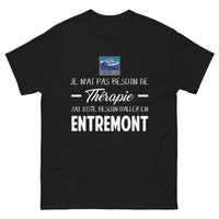 Thumbnail for T-shirt Entremont noir - Je n'ai pas besoin de thérapie