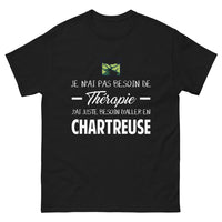 Thumbnail for T-shirt Chartreuse noir - Je n'ai pas besoin de thérapie