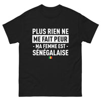 Thumbnail for T-shirt Sénégal noir - Plus rien ne me fait peur, ma femme est Sénégalaise