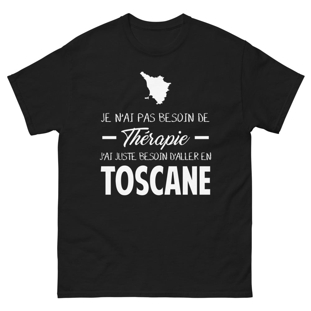 T-shirt Toscane noir - Je n'ai pas besoin de thérapie