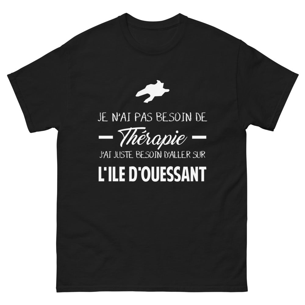 T-shirt Bretagne noir - Je n'ai pas besoin de thérapie