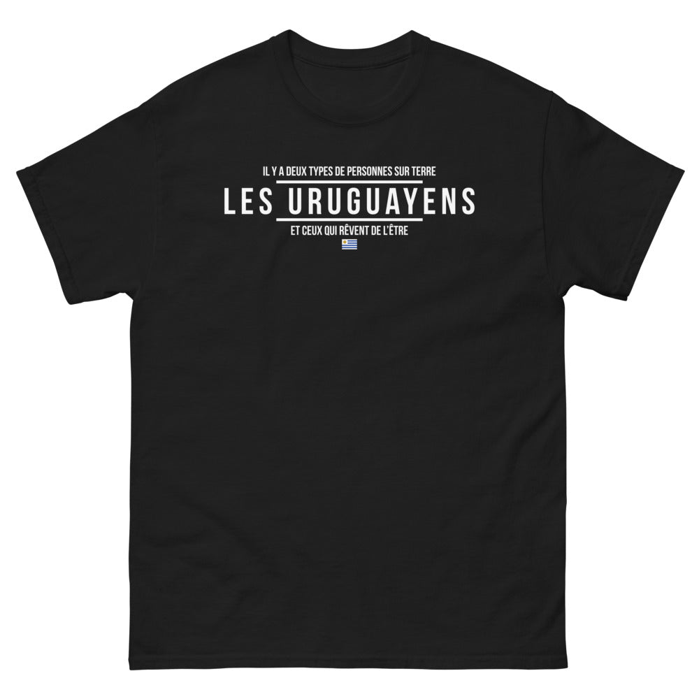 T-shirt Uruguay noir - Deux types de personnes sur Terre