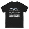 T-shirt Pyrénées noir - Pas besoin de thérapie, juste des Pyrénées