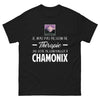 T-shirt Chamonix noir - Je n'ai pas besoin de thérapie