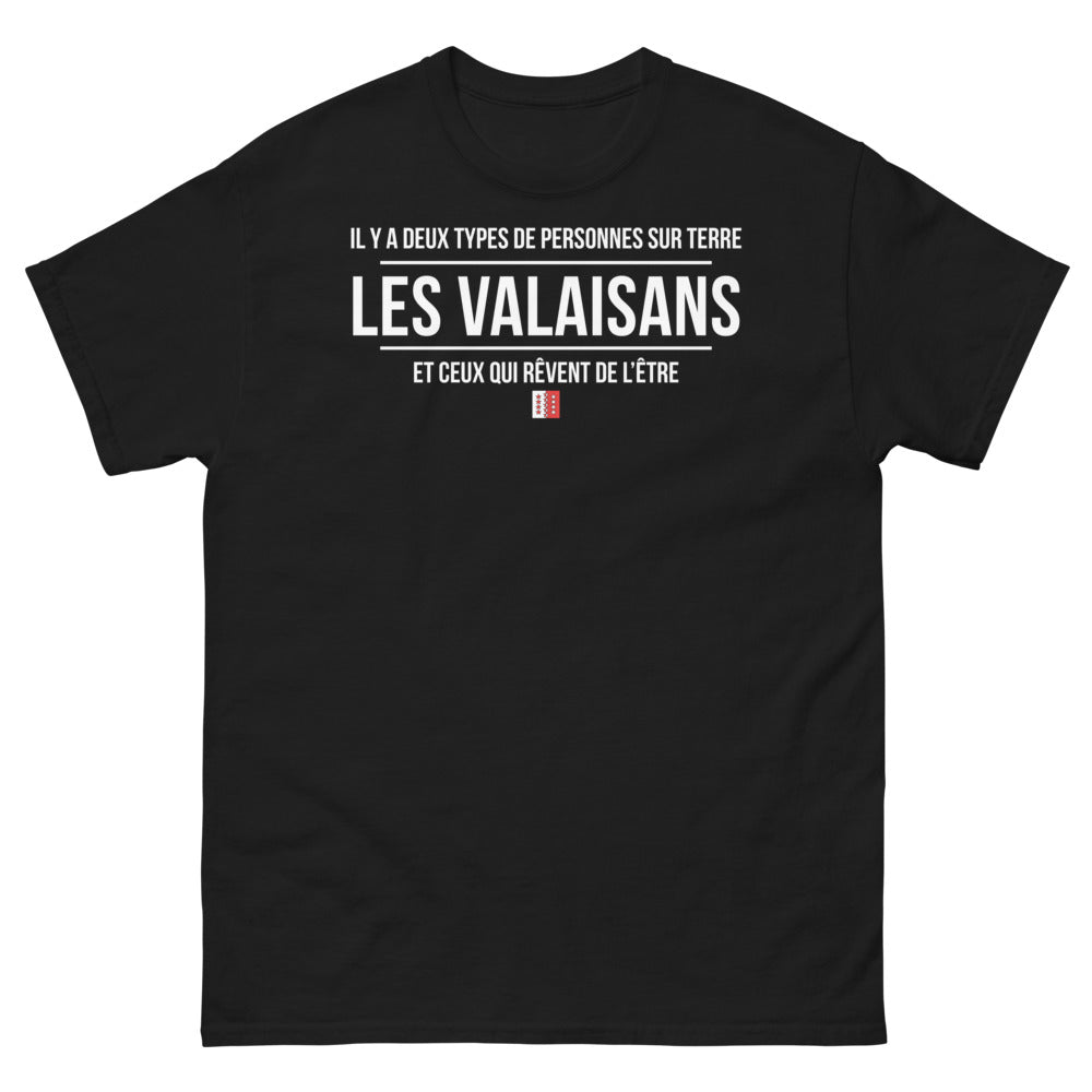 T-shirt Valaisans noir - Fierté et humour en sombre