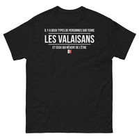 Thumbnail for T-shirt Valaisans noir - Fierté et humour en sombre