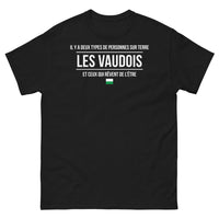 Thumbnail for T-shirt Vaudois noir - Deux types de personnes sur Terre