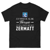 T-shirt Zermatt noir - Ich brauche keine Therapie