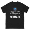 T-shirt Suisse noir - Je n'ai pas besoin de thérapie