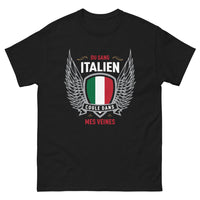 Thumbnail for T-shirt Italie noir - Du sang italien coule dans mes veines