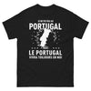 T-shirt Portugal noir - Je ne vis pas au Portugal mais...