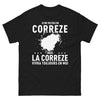 T-shirt Corrèze noir - Je ne vis pas en Corrèze, mais...