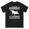 T-shirt Géorgie noir - Je ne vis pas en Géorgie mais la Géorgie vivra toujours en moi