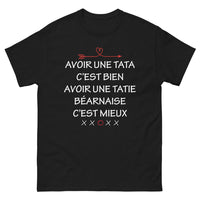 Thumbnail for T-shirt Béarn noir - Avoir une Tatie Béarnaise, c'est mieux!