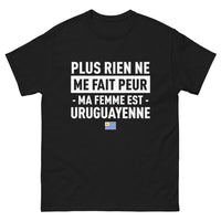 Thumbnail for T-shirt Uruguay noir - Plus rien ne me fait peur, ma femme est uruguayenne
