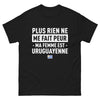 T-shirt Uruguay noir - Rien ne me fait peur, ma femme est Uruguayenne