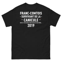 Thumbnail for T-shirt Franc-Comtois noir - Survivant de la Canicule 2019