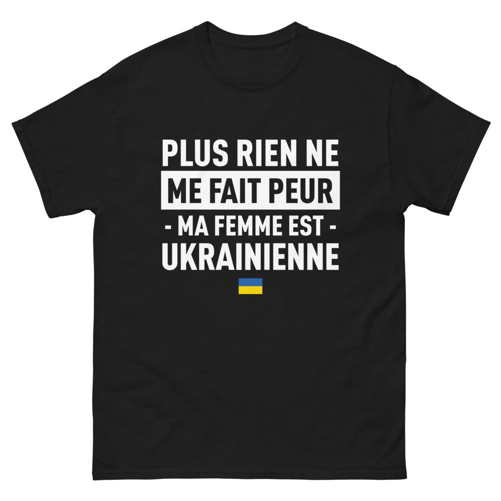 T-shirt Ukraine noir - Plus rien ne me fait peur