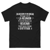 T-shirt Réunion noir - Évasion humoristique et chic