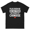T-shirt Chine noir face - Plus rien ne me fait peur, ma femme est chinoise