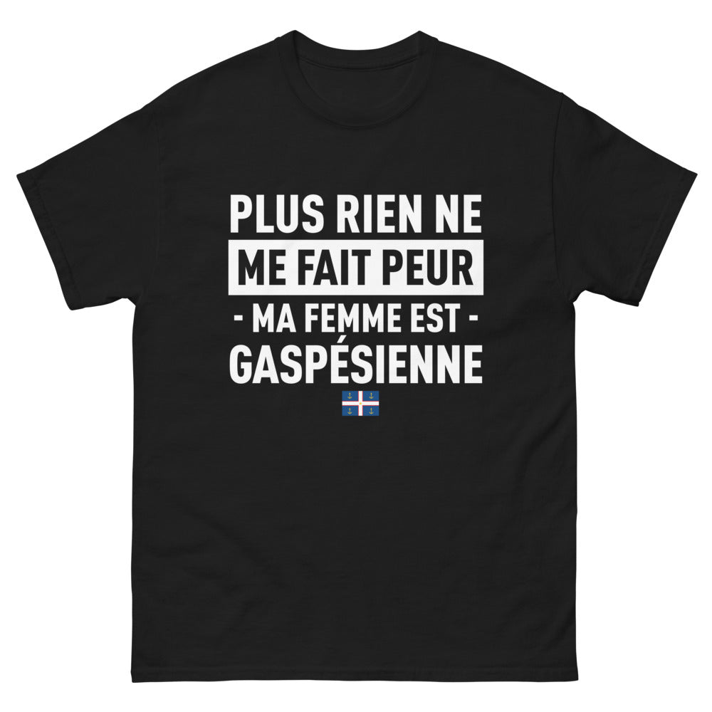 T-shirt Gaspésienne noir - Rien ne me fait peur