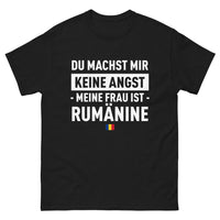 Thumbnail for T-shirt Rumänien schwarz - Hast du keine Angst, meine Frau ist Rumänin
