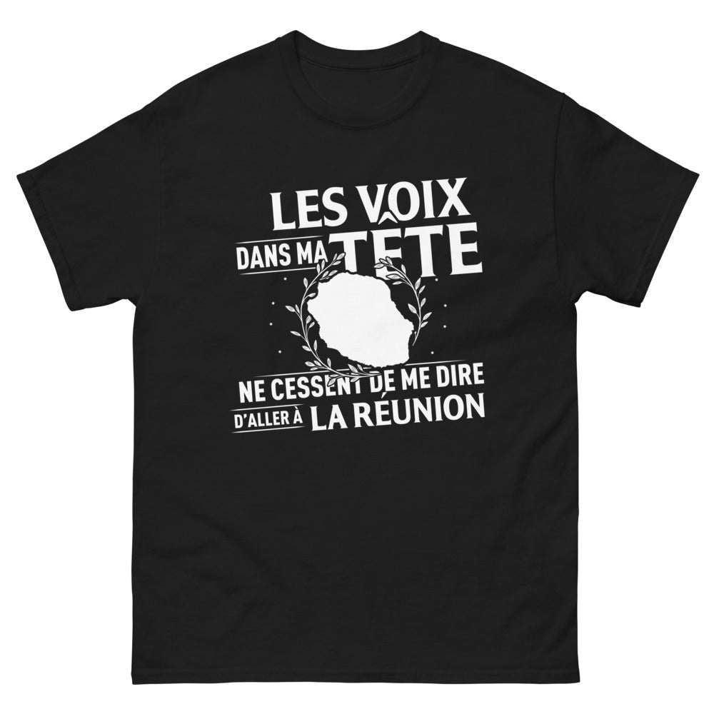 T-shirt La Réunion noir - Les voix dans ma tête