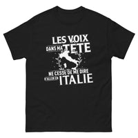 Thumbnail for T-shirt Italie noir - Les voix dans ma tête m'appellent