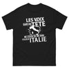 T-shirt Italie noir - Les voix dans ma tête me disent d'aller en Italie