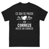 T-shirt Corrèze noir - Ce Qui Se Passe en Corrèze Reste en Corrèze