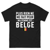T-shirt Belgique noir - Plus rien ne me fait peur, ma femme est Belge