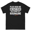 T-shirt Roumain noir - Plus rien ne me fait peur, ma femme est Roumaine