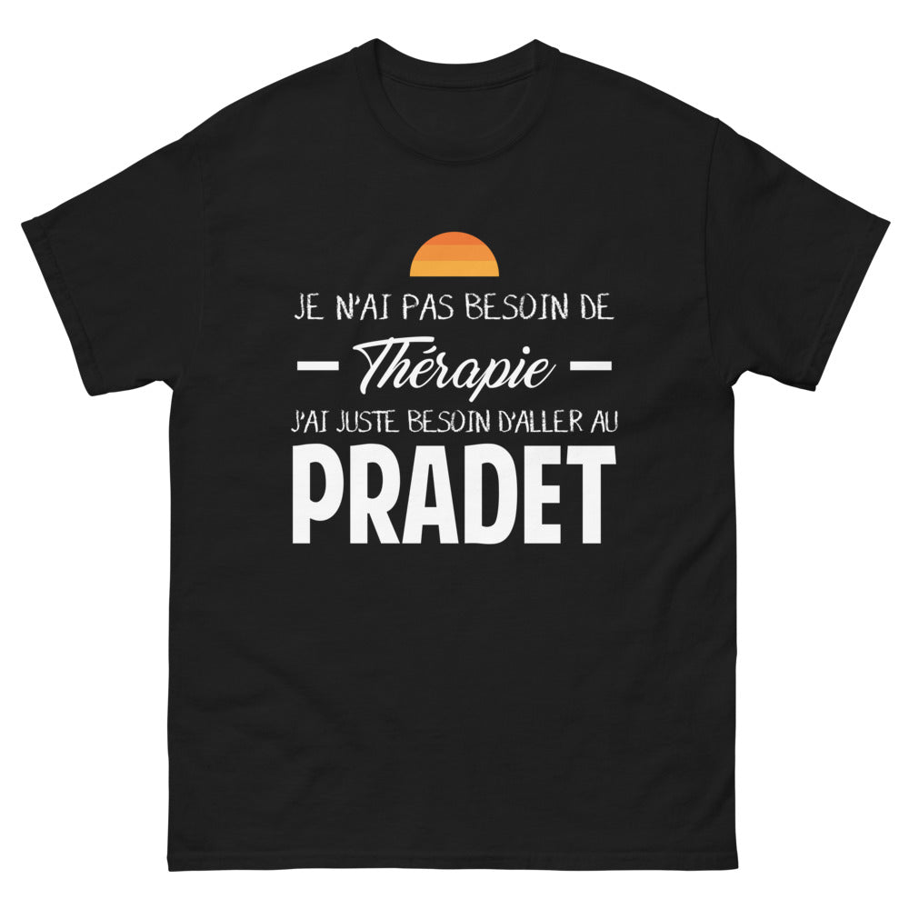 T-shirt Pradet noir - Je n'ai pas besoin de thérapie