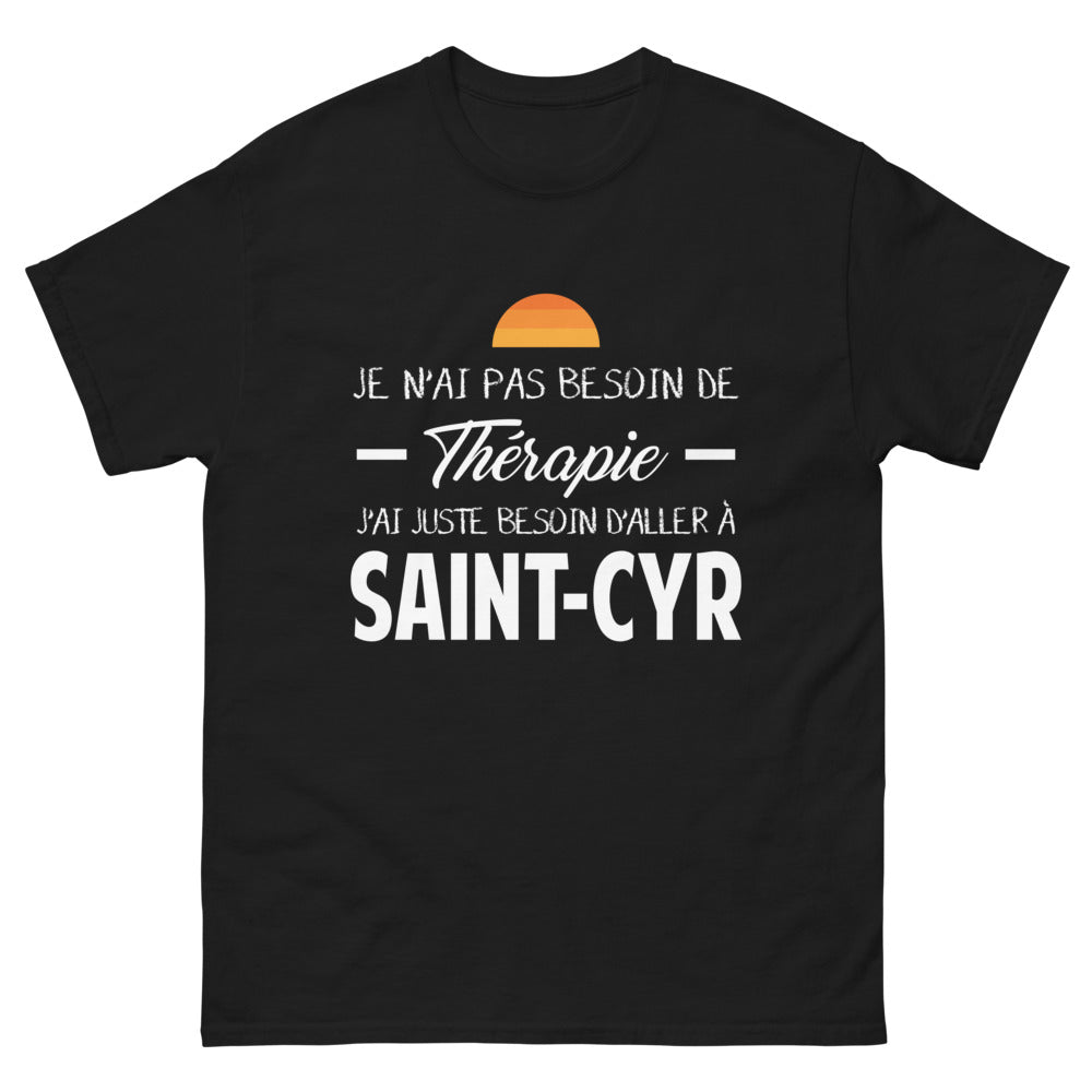 T-shirt Saint-Cyr noir - Je n'ai pas besoin de thérapie