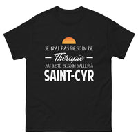 Thumbnail for T-shirt Saint-Cyr noir - Je n'ai pas besoin de thérapie