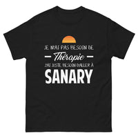 Thumbnail for T-shirt Sanary noir - Je n'ai pas besoin de thérapie